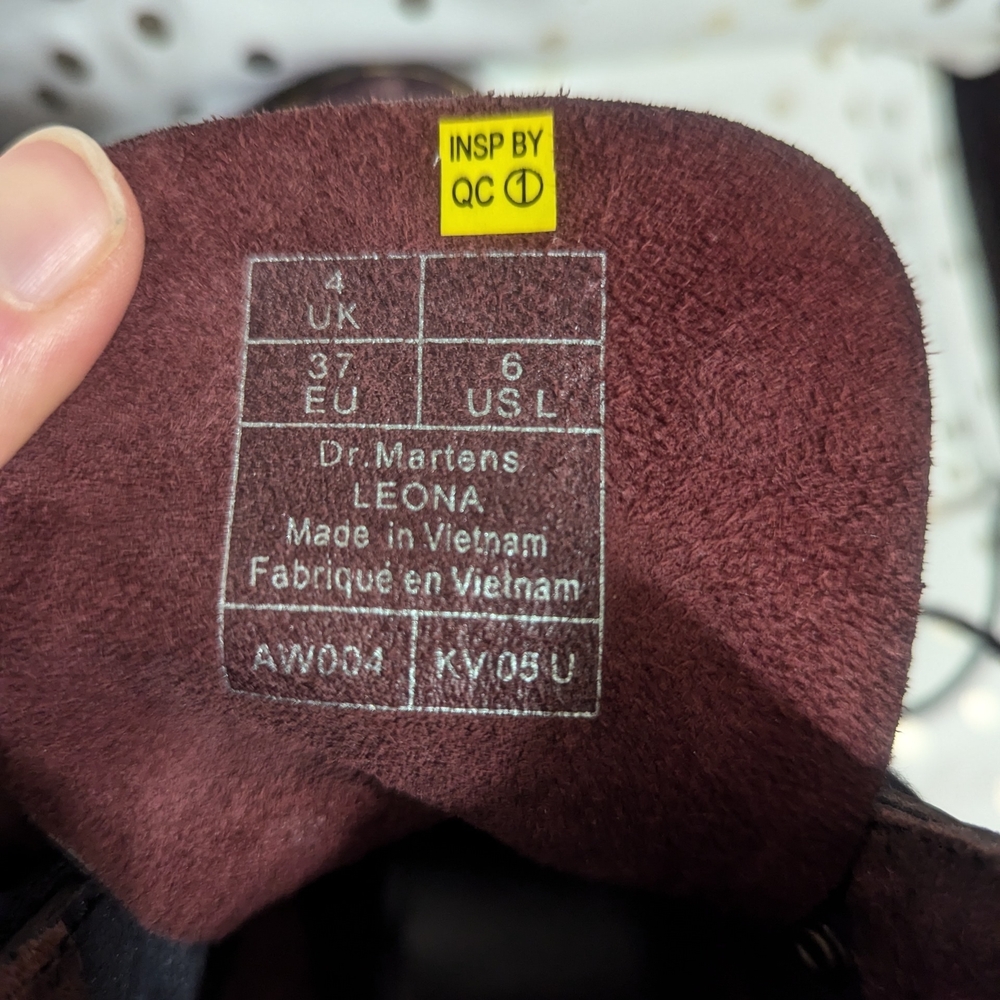 Dr. Martens Women's Burgundy Leather Boots - Picture 9 of 10